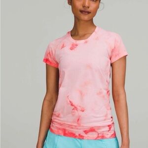 lululemon coral marble dye swiftly tech